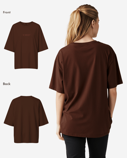 G West Womens Heavyweight Logo Wear Oversized T-Shirt