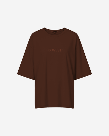 G West Womens Heavyweight Logo Wear Oversized T-Shirt
