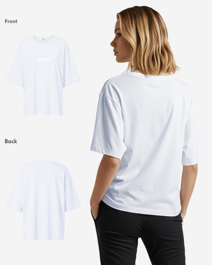 G West Womens Heavyweight Logo Wear Oversized T-Shirt