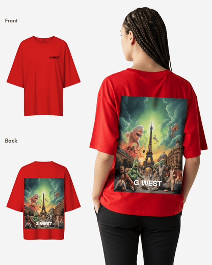 G West Womens In Paris Oversized T-Shirt