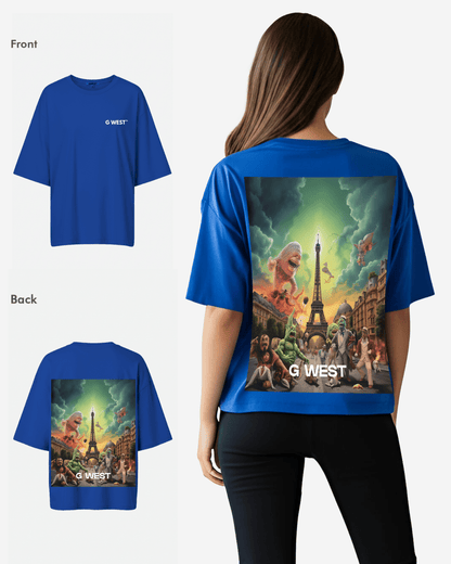 G West Womens In Paris Oversized T-Shirt
