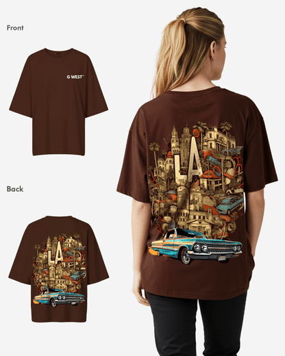 G West Womens La Culture Oversized T Shirt