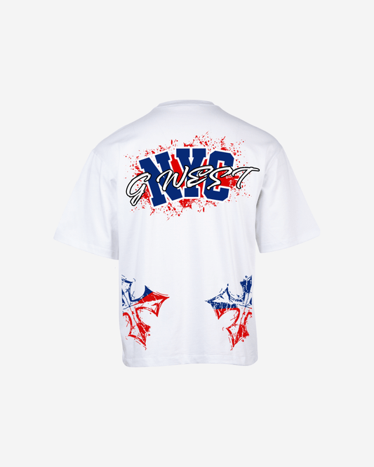 G West Nyc Blood Arch Logo T-Shirts Big and Tall