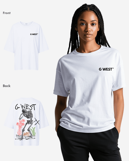G West Womens Oversized Colors Of Life Tee