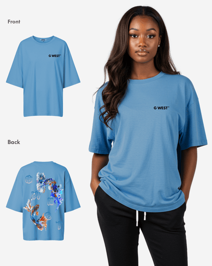 G West Womens Oversized Fish Lifestyle T Shirt