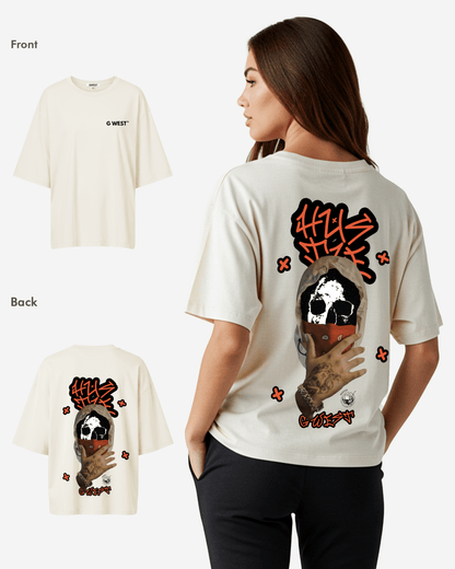 G West Womens Oversized Hustle T-Shirt