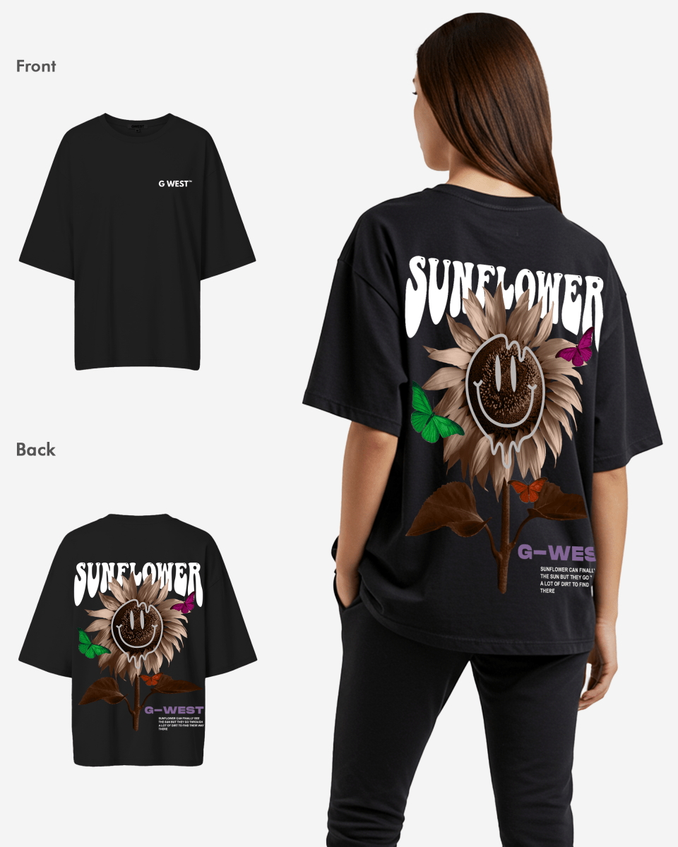 G West Womens Work Of Art Oversized Tee