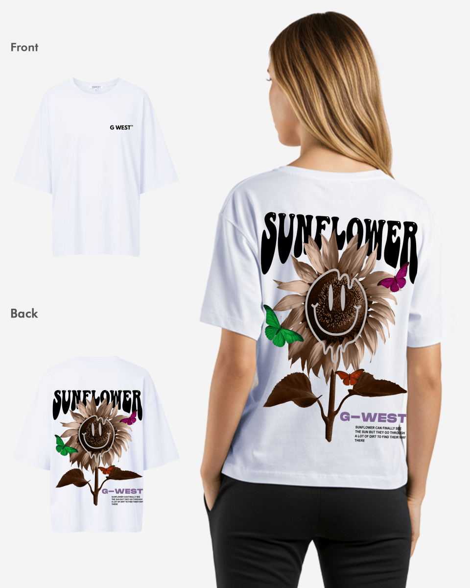 G West Womens Work Of Art Oversized Tee