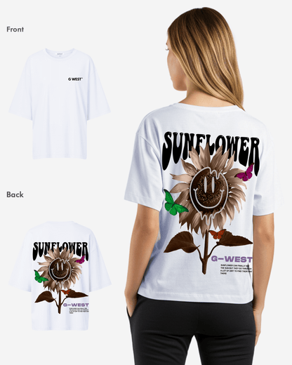 G West Womens Work Of Art Oversized Tee