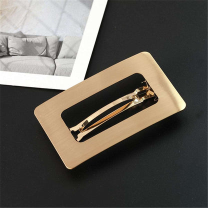 Goldtone Open Rectangle Hair Clip