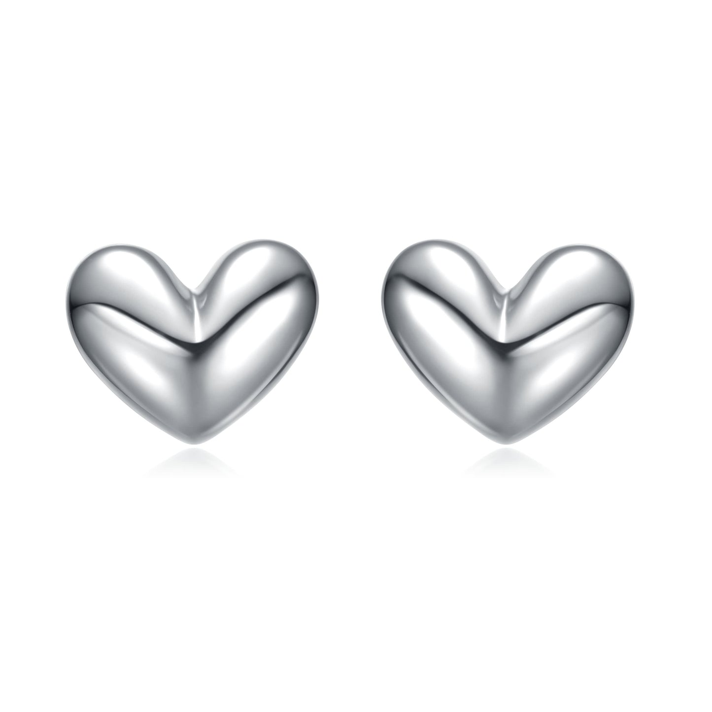 Kids/Teens Minimalist Heart Stud Earrings