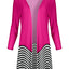 Fuchsia Black Stripe Hem