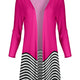 Fuchsia Black Stripe Hem