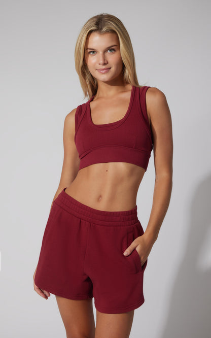 Loop Terry Up Shore Fold Over Short - Our Petal Tone Story