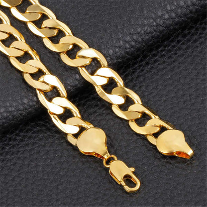 Goldtone Chunky Curb Chain Bracelet-2