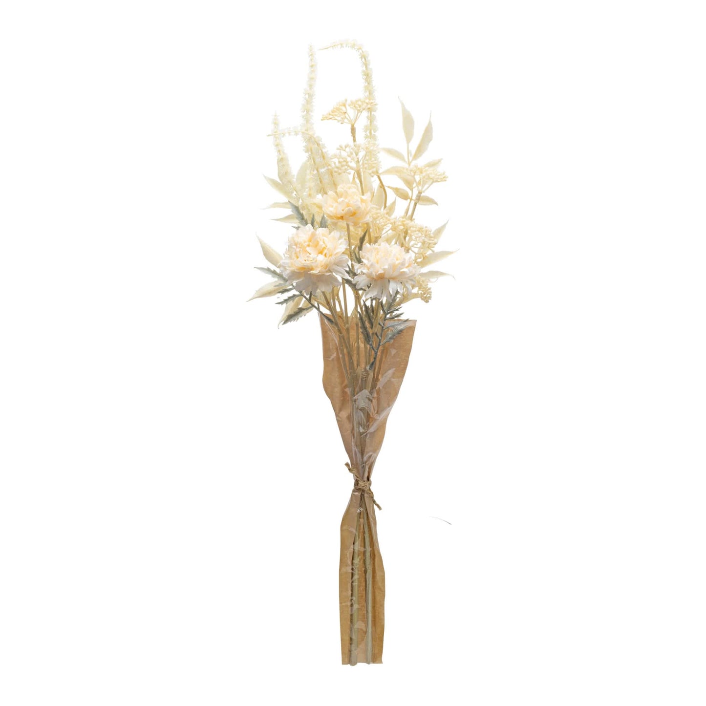Melrose International Bleached Zinnia Bouquet (Set of 2)