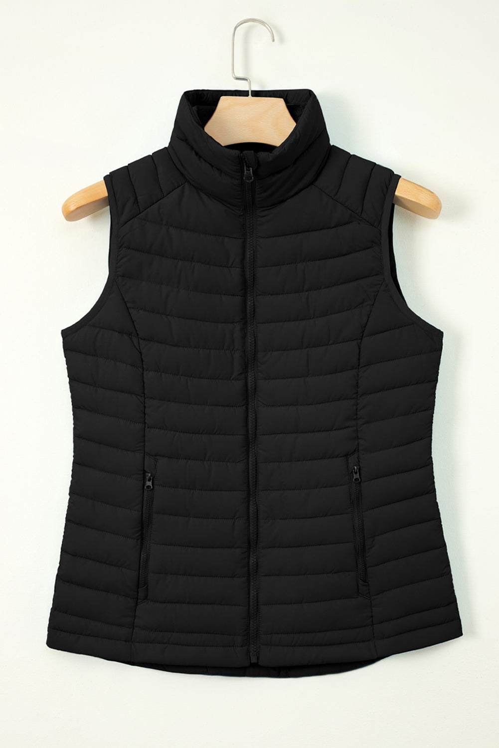 Harper Quilted Zipped Puffer Vest - Black / 2XL - 20/22