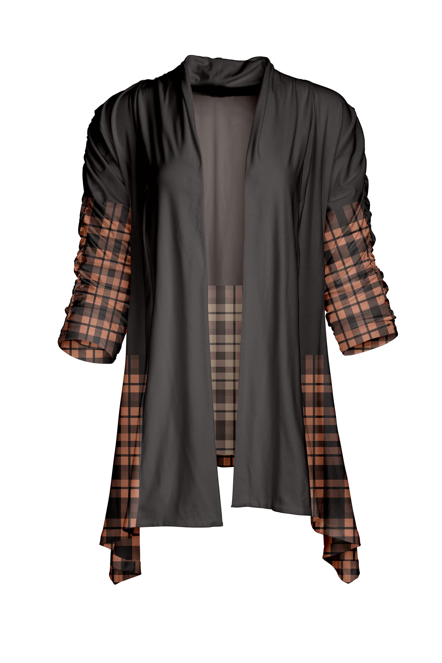 Brown Black Plaid Mix-