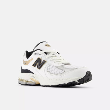 New Balance Grade School 2002r White Black Gold