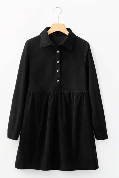 Serena Long Sleeve Mini Dress - Oatmeal / S - 4/6