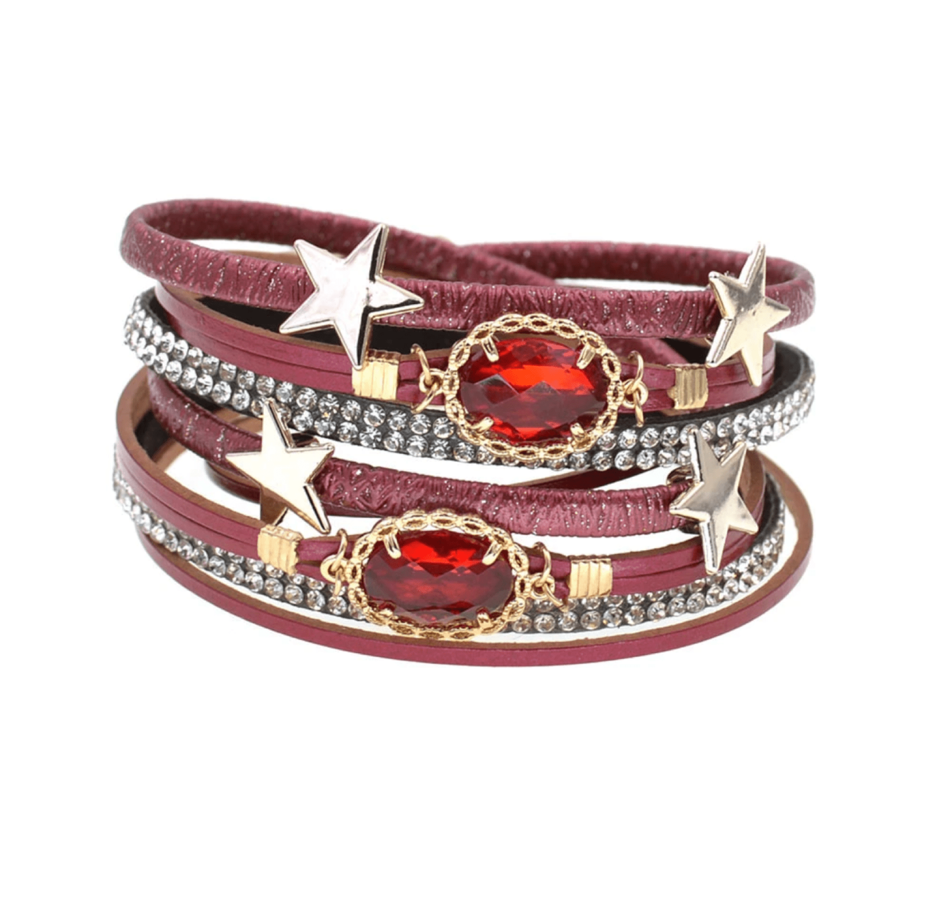 Wine Red and Gold-