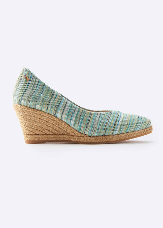 Viscata Roses Archive Canvas V Cut Espadrille Wedges