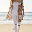 Beige White Tropical Floral