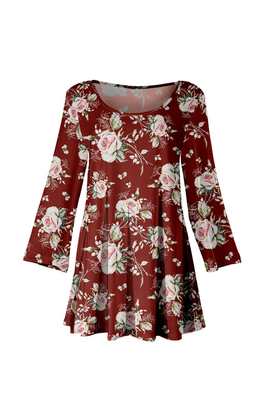 Red and White Roses-