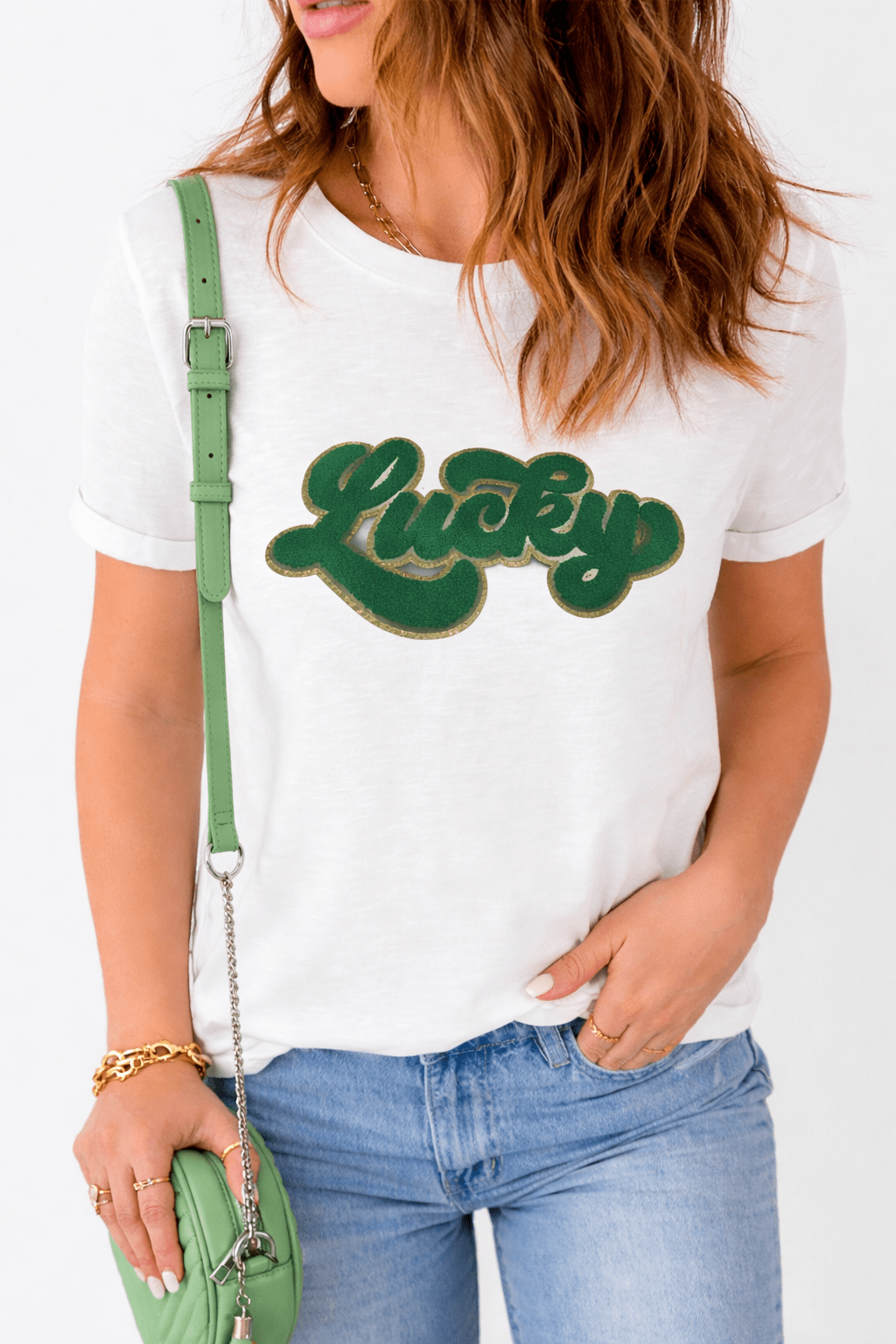 Sloane Patched Graphic T Shirt - White / 2XL - 20/22