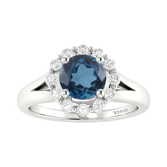 Blue, White-