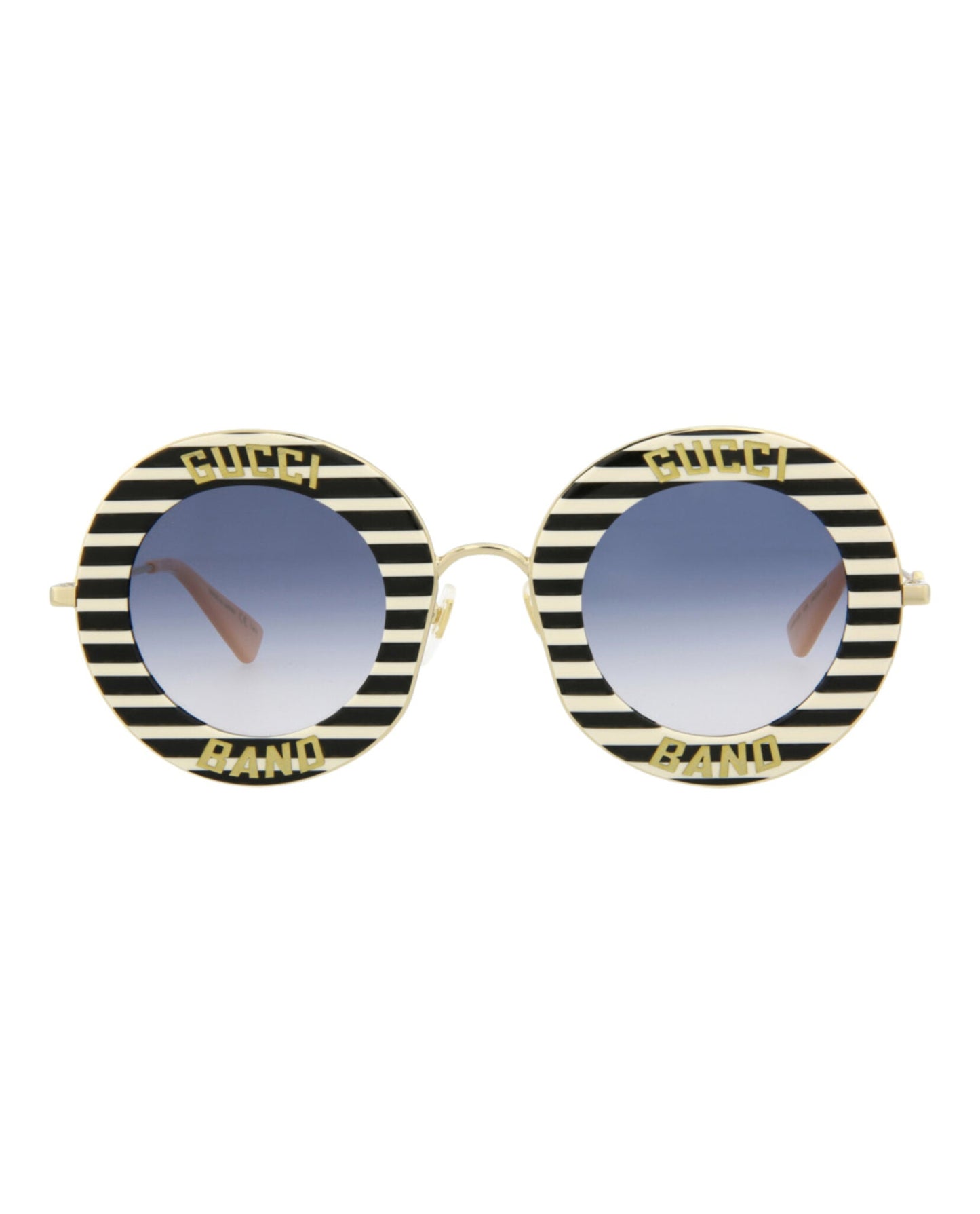 Gucci Round-Frame Metal Sunglasses