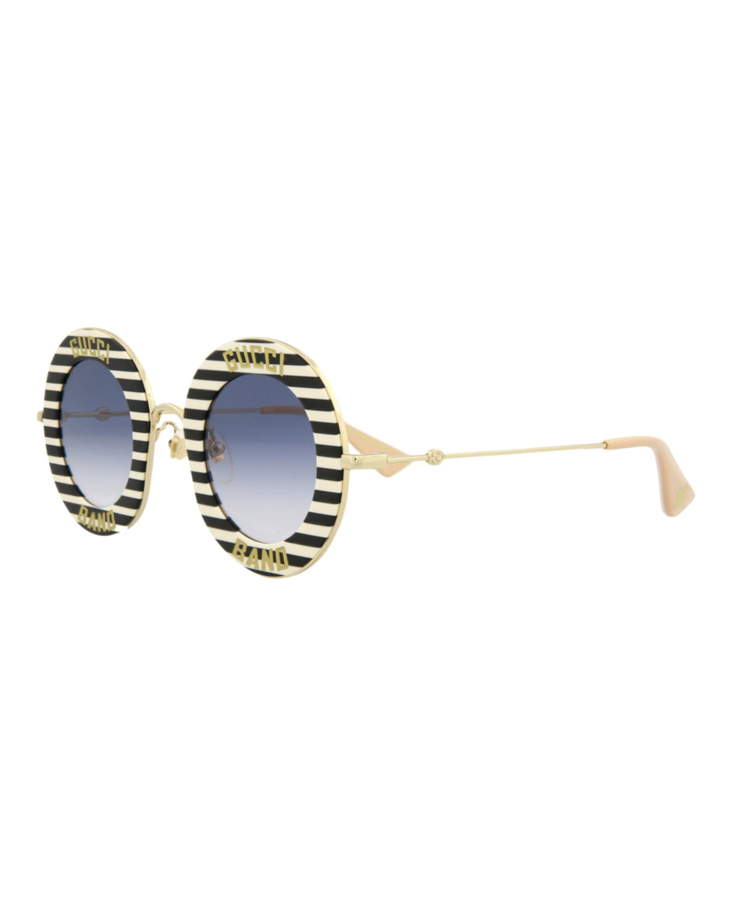 Gucci Round-Frame Metal Sunglasses