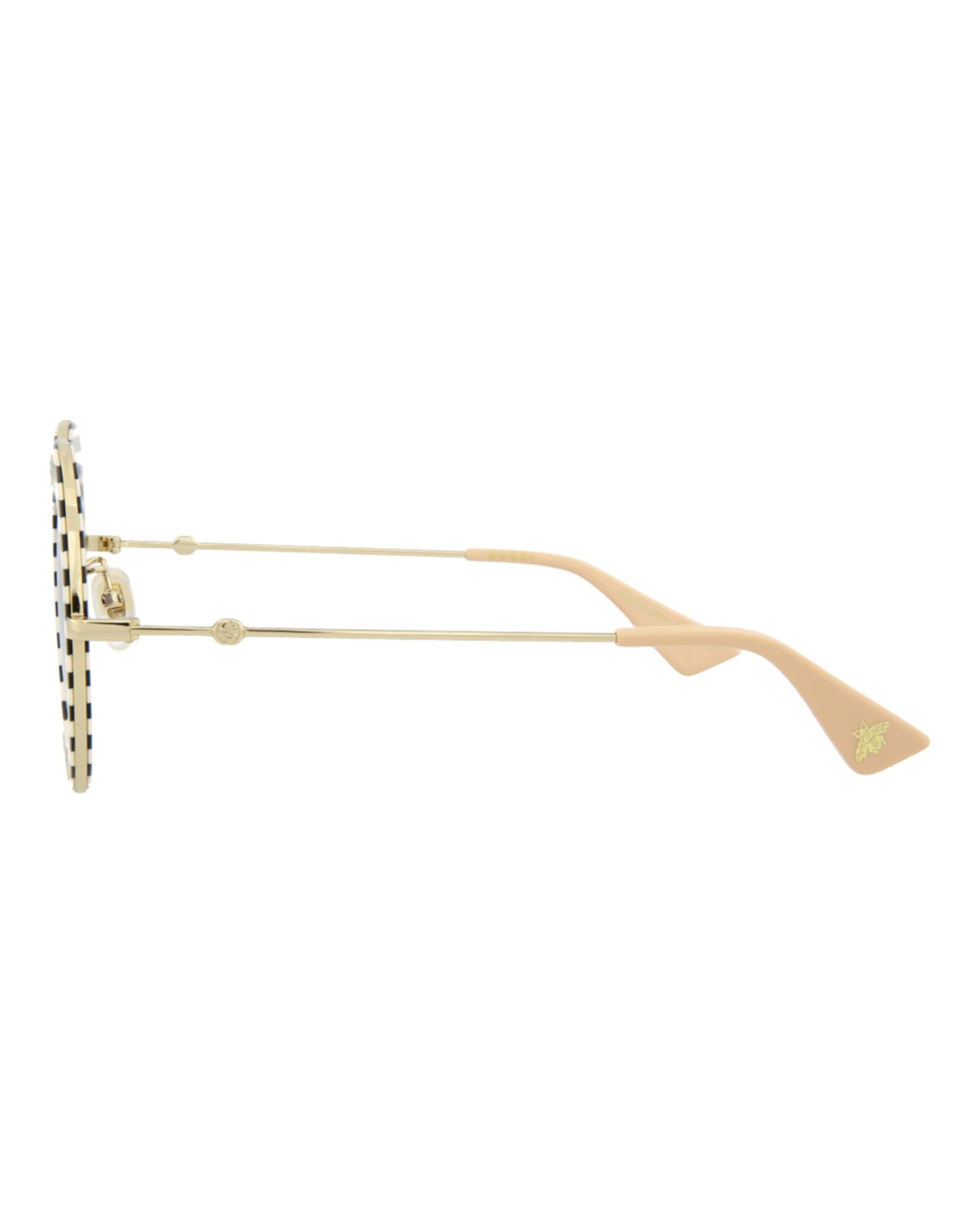 Gucci Round-Frame Metal Sunglasses