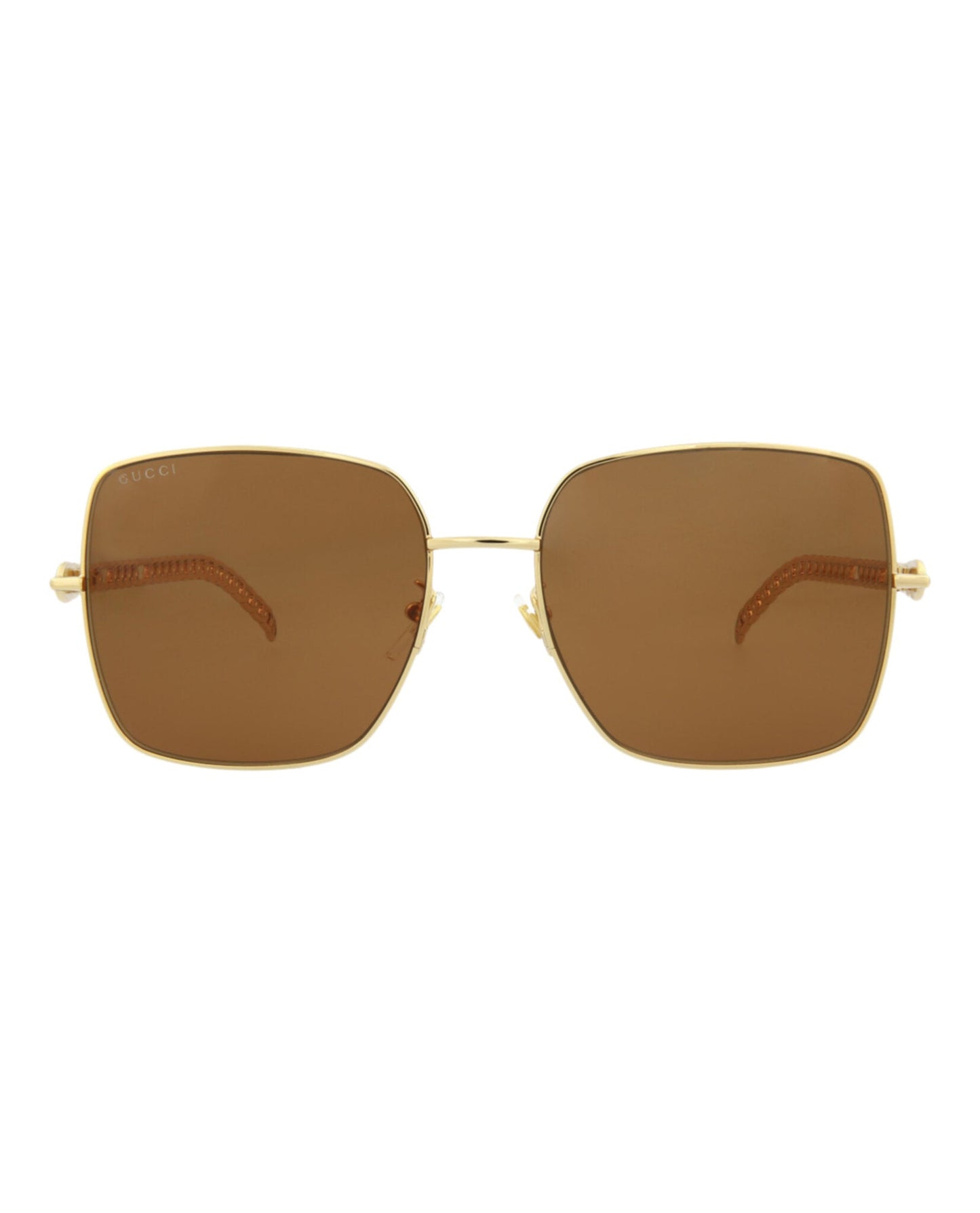 Gucci Square-Metal Frame Sunglasses