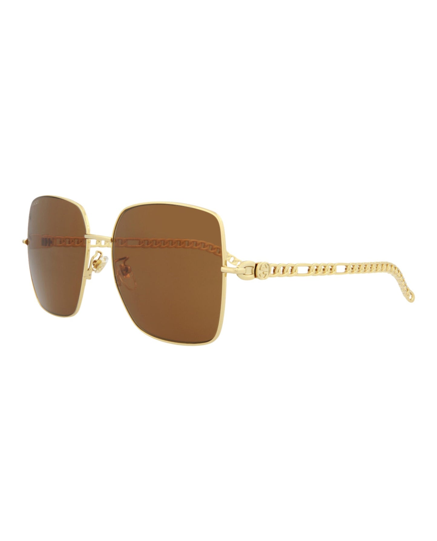 Gucci Square-Metal Frame Sunglasses