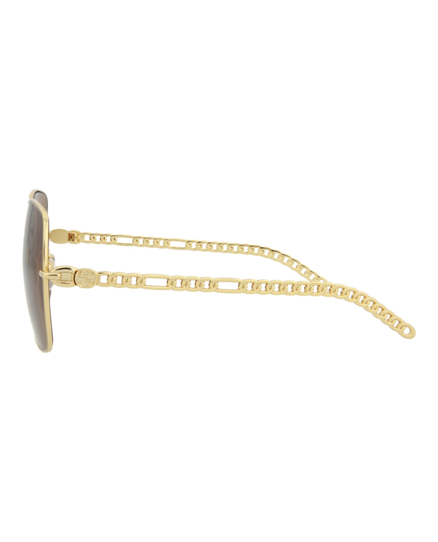 Gucci Square-Metal Frame Sunglasses