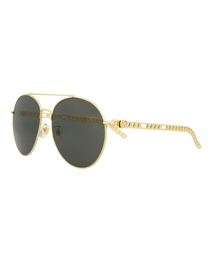 Gucci Round-Metal Frame Sunglasses