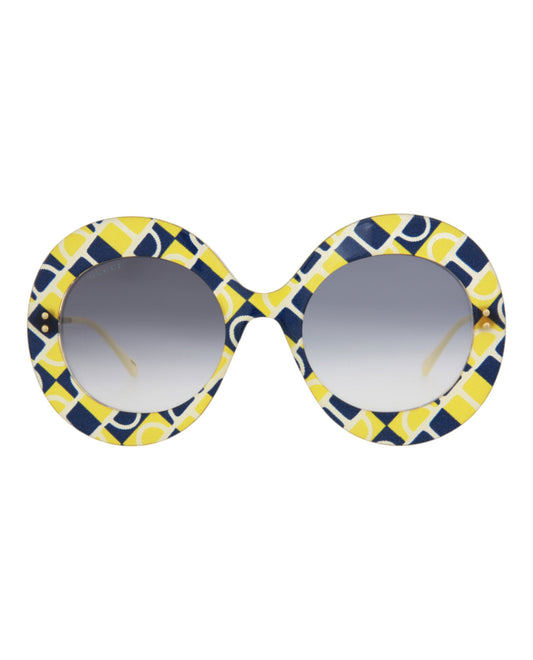 Gucci Round-Acetate Frame Sunglasses