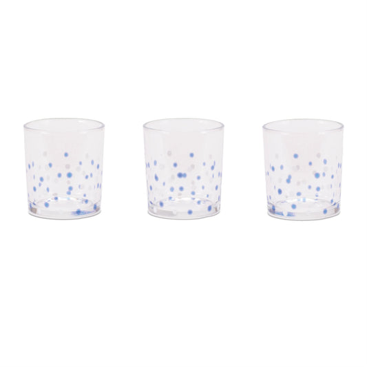 Melrose International Dotted Glass Votive Candle Holder (Set of 3)