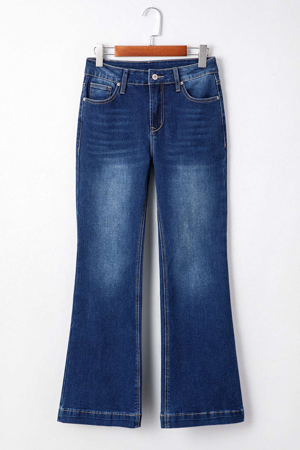 Samantha Western Stitch Patched Pocket Bootcut Jeans - Sail Blue / 6