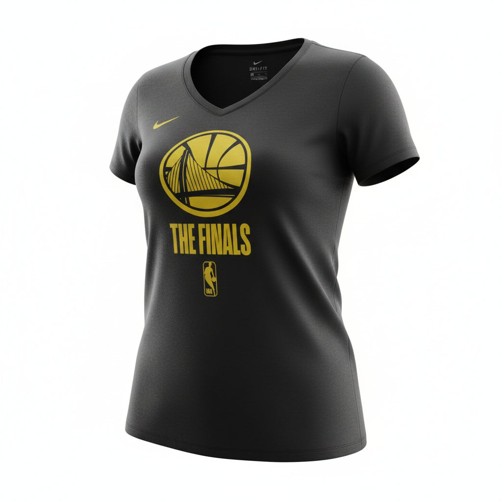 Nike Women's NBA Golden State Warriors The Finals Big Logo V-Neck Tee
