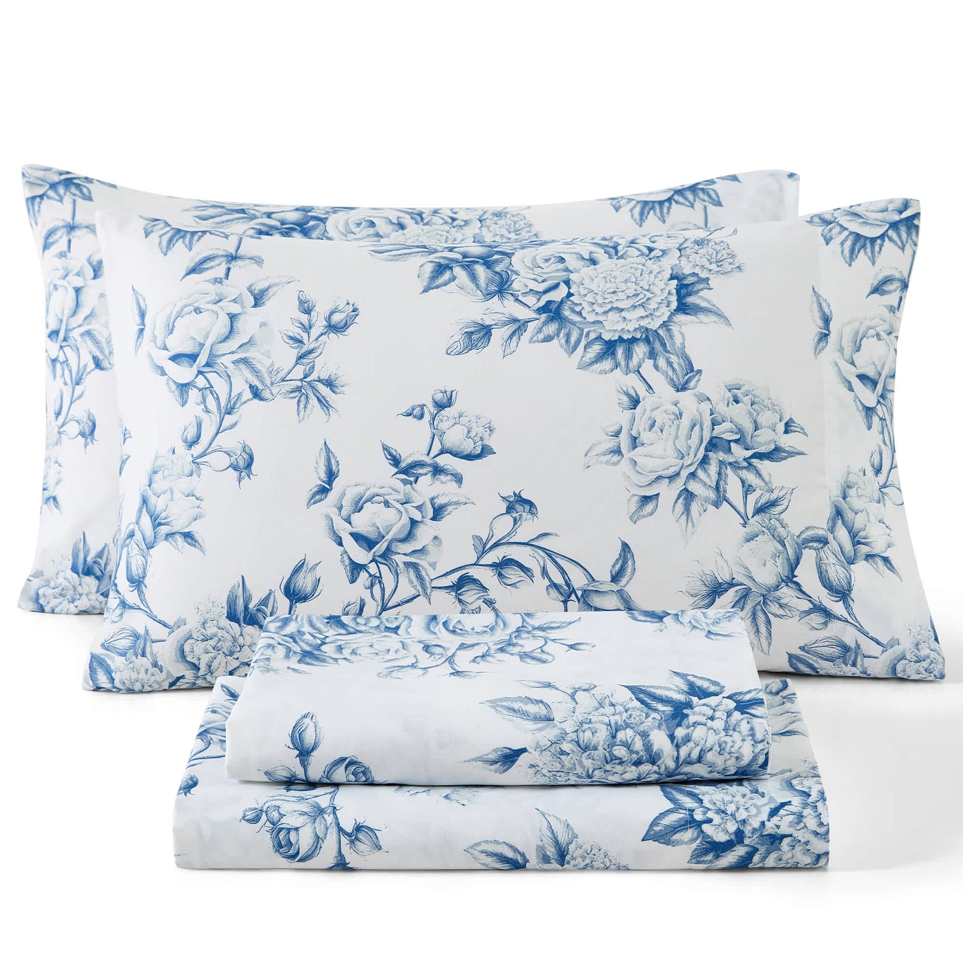 Rose Toile Blue-