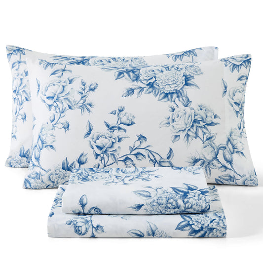 Rose Toile Blue-