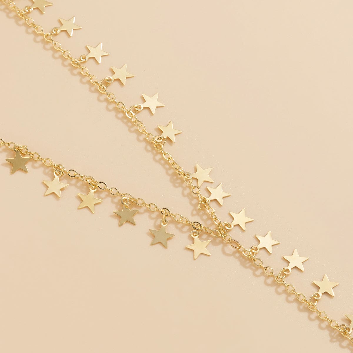 Goldtone Star Charm Lariat Necklace