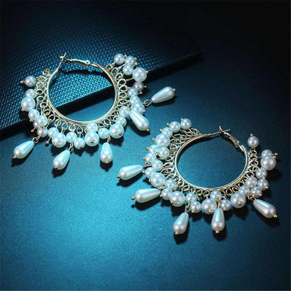 Pearl Group & Goldtone Hoop Earrings