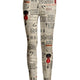 Cream Red Newspaper Print