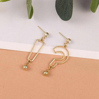 Cubic Zirconia & Goldtone Expression Drop Earrings