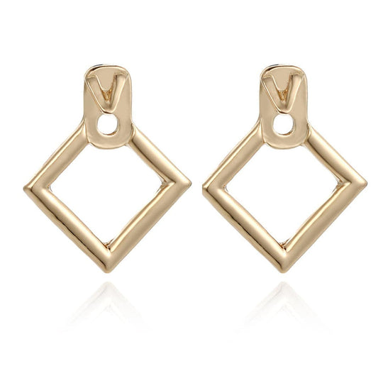 Goldtone Rhombus Ear Jackets