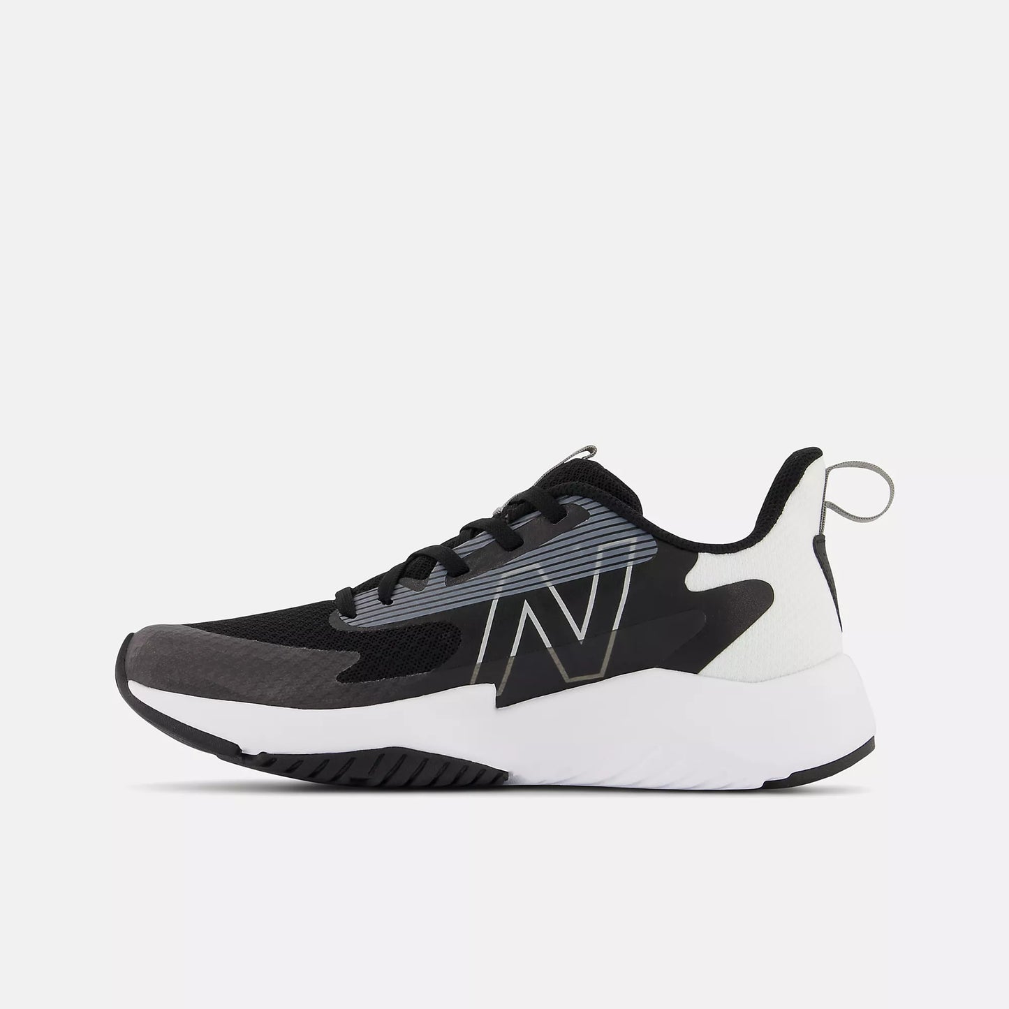 New Balance Grade School Rave Run V2 Black White Wide