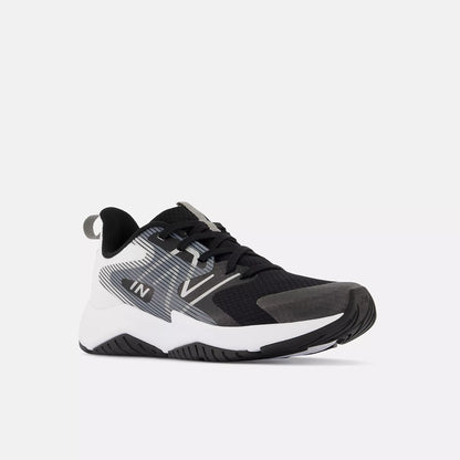 New Balance Grade School Rave Run V2 Black White Extra Wide